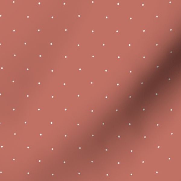 Whimsy Dots on harvest red- small scale