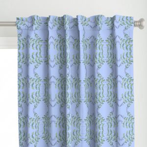 striped vine maze on pale blue