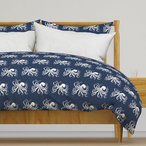 Octopus King in a Navy Ocean
