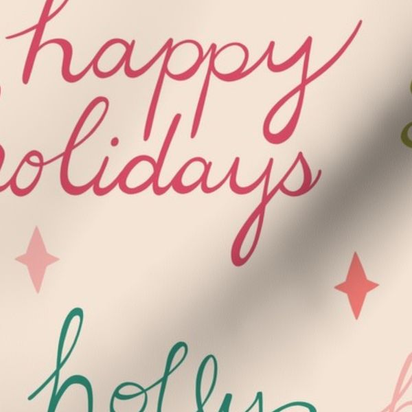 Colorful Hand-written Holiday Sentiments 12 inch
