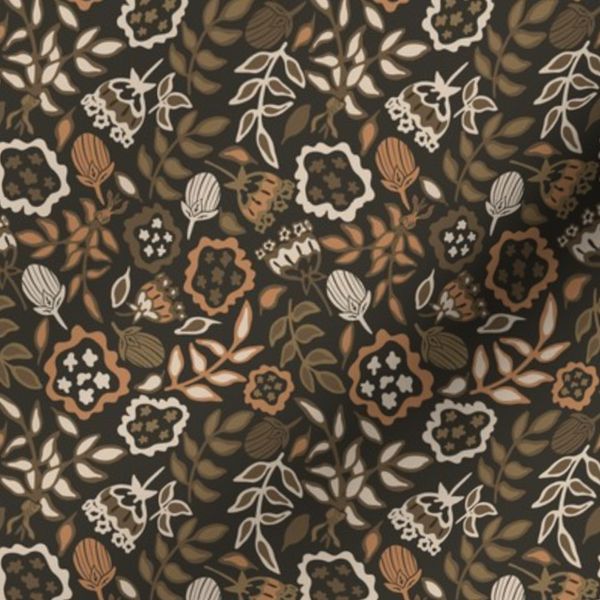 Doggie Floral - Small - Brown