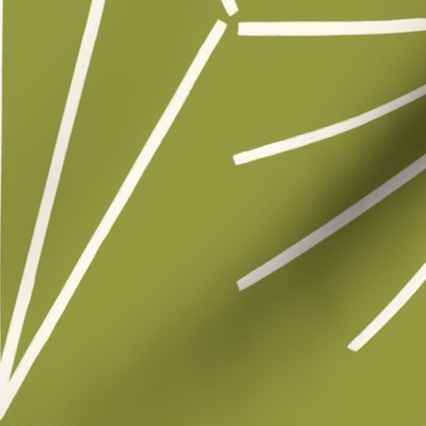 Avocado Green Deco Sunburst