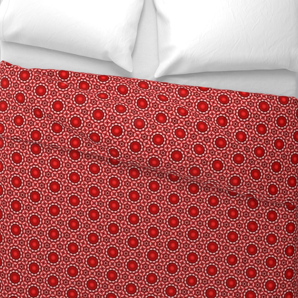 Top down Duvet Cover with a folded edge showing the design on the front and back