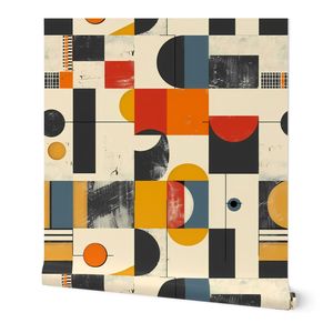 Mid-Century Abstract Composition - Bold Shapes