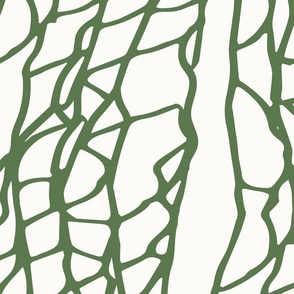 Tree Trunks white green