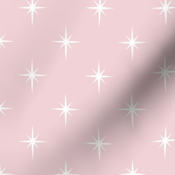 Mid century sparkle stars Cotton Candy Pink (S)