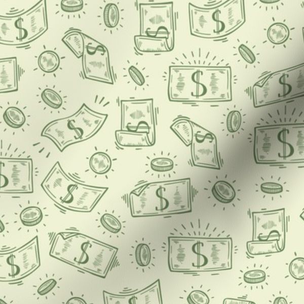 money shower / dollar bills and coins
