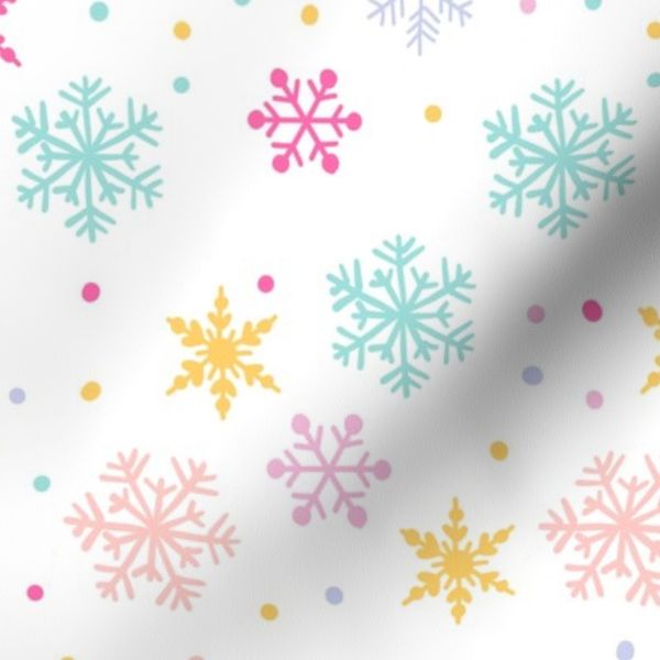 snow flake doodle pastels
