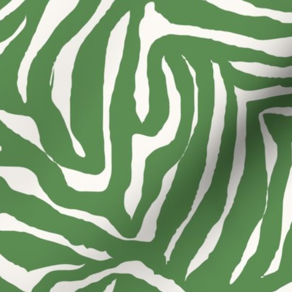 zebra print - green