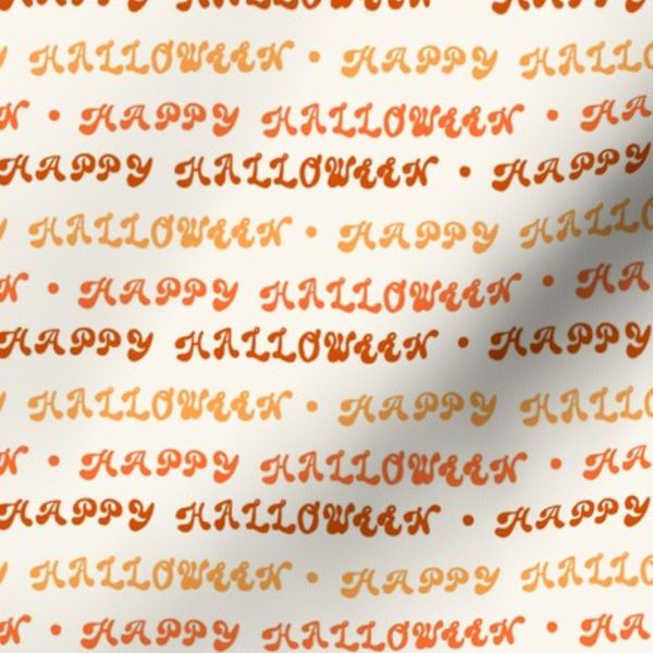 Happy Halloween Typography Orange