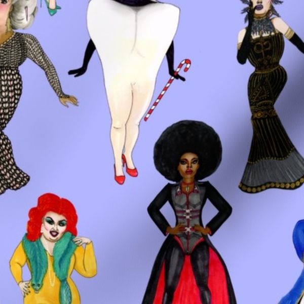 Drag Extravaganza - pure colors 4 tiles - mid scale