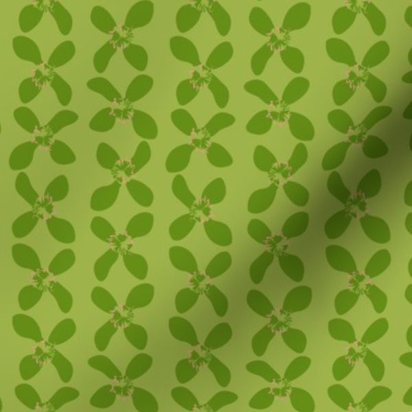 Whimsical duo tone modern ditsy floral in apple green and lime green