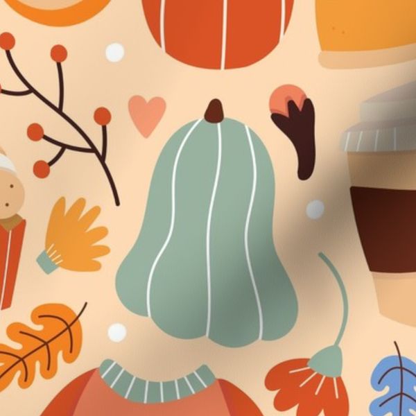 Pumpkin Spice Pattern Large