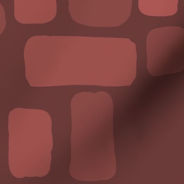 Paved Large. Rose Brown Coral Contemporary For Fabric And Wallpaper
