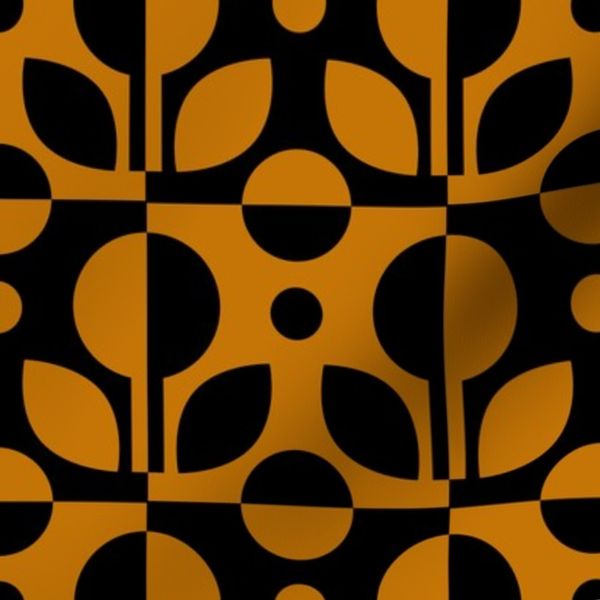 3230 F Medium - geometric floral tiles checkered
