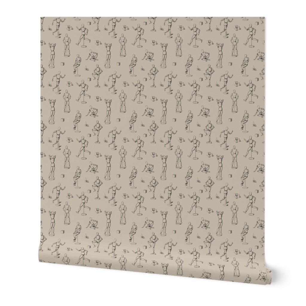 Roll of Peel and Stick wallpaper on white
