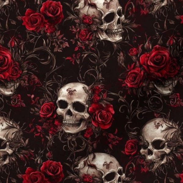 Victorian Goth Skulls and Roses