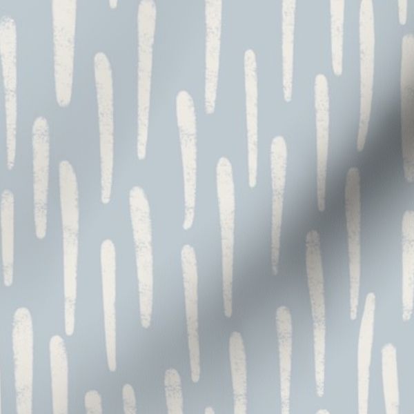 Light blue and white abstract raindrop needles for a coastal farmhouse