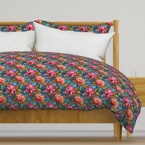 Floral Wallpaper pink-yellow-blue-green-orange-red