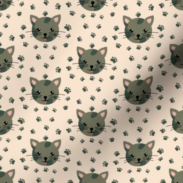 Green spotty kitten small