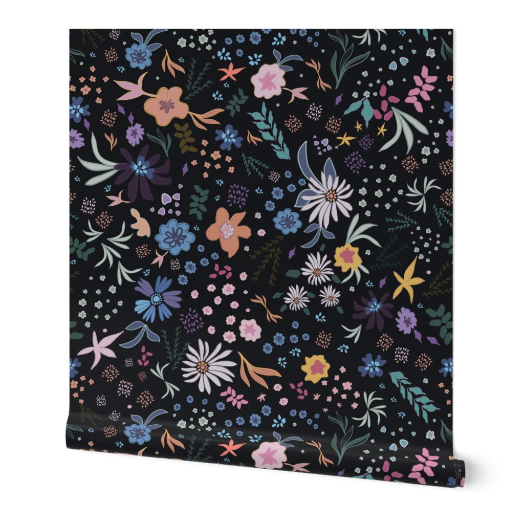 Roll of Peel and Stick wallpaper on white