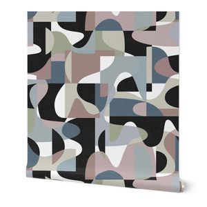 Modern Abstraction - Decorative Shapes In Muted Shades - Large - Eva Matise