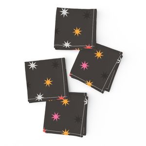 8 Point Star Pattern On Dark Brown