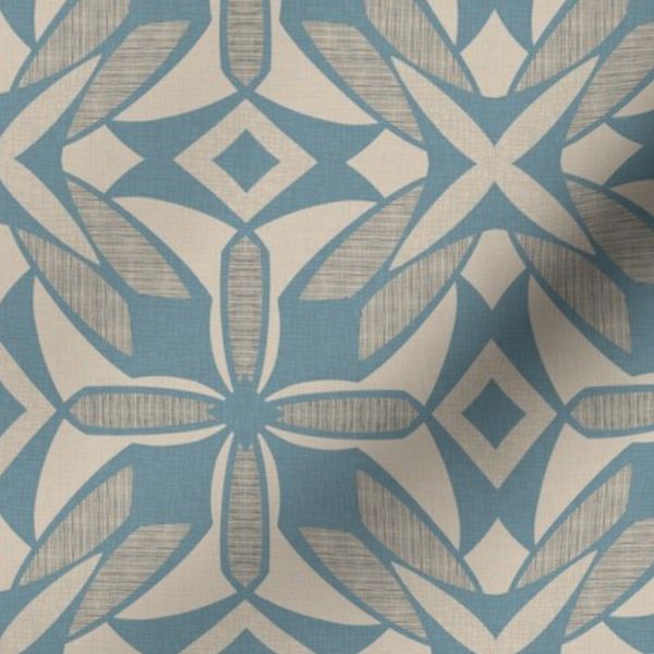 Milano Weave Geometric tile (pale slate blue gray)