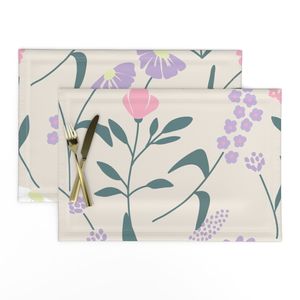Seamless multicolored pastel botanic pattern of flowers