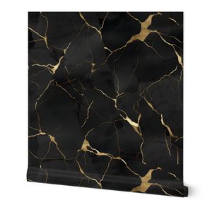 Black Gold Marble Pretty Elegant Foil Golden Elegance Cracks Unique Formal