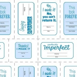 Snarky Write In Labels Blue Small by mcwolldesigns Snarky Write In Labels Blue Small