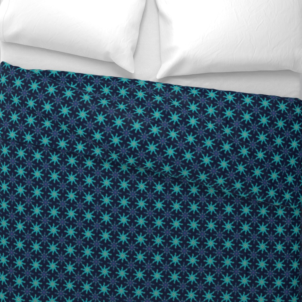 Top down Duvet Cover with a folded edge showing the design on the front and back