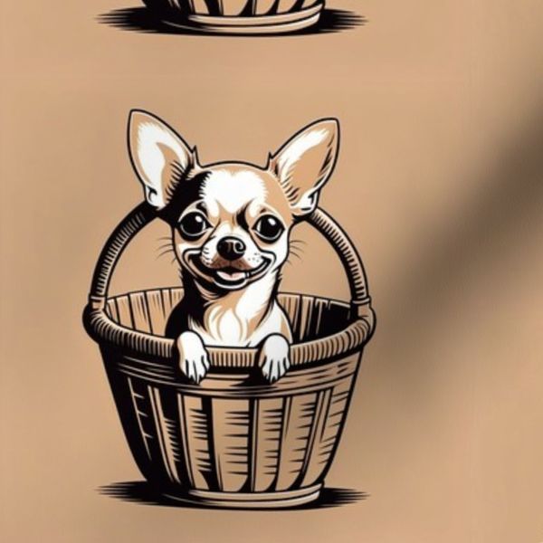 Happy Chihuahua In Basket