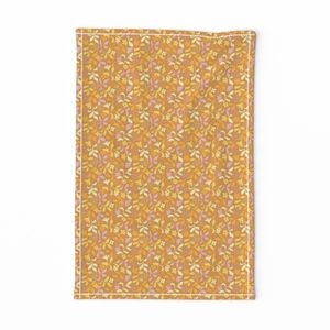 Modern simple flowers and leaves in multicolor - small