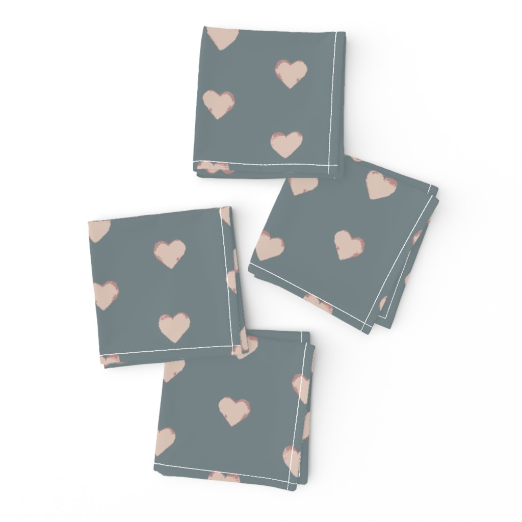 Top down of a set of four Cocktail Napkins neatly folded and arragned on a white background