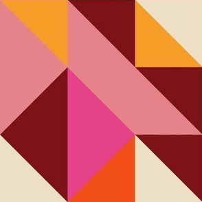 Geometric Triangle Confetti Pattern Abstract Design - fuchsia large