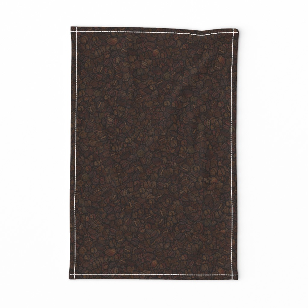 Top down of a Tea Towel laying out flat on a white background