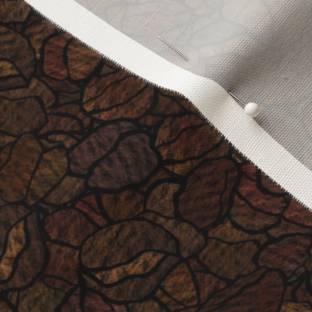 Close up of Linen Cotton Canvas fabric with a sewing pin