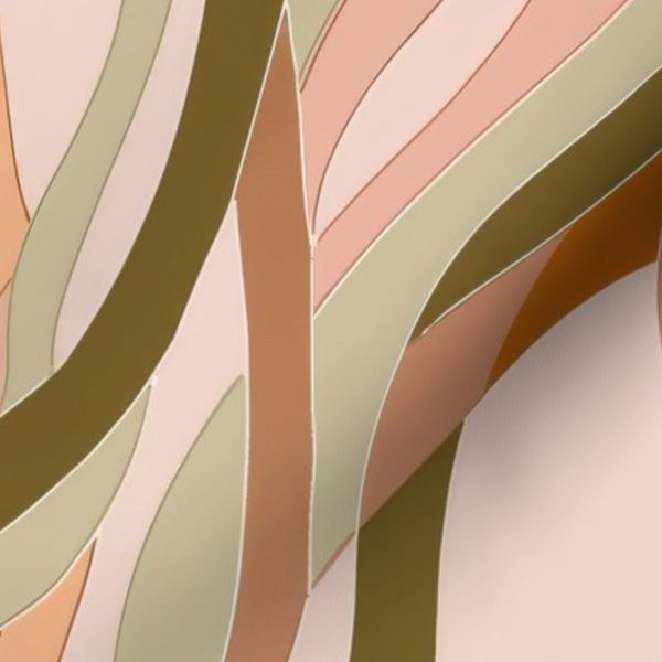 Flowing Curves in Earthy Hues