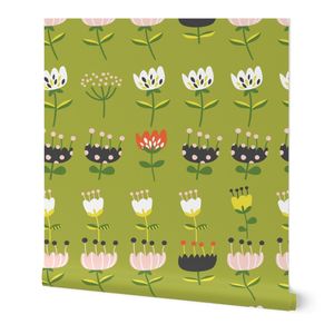 Whimsical Floral Rows