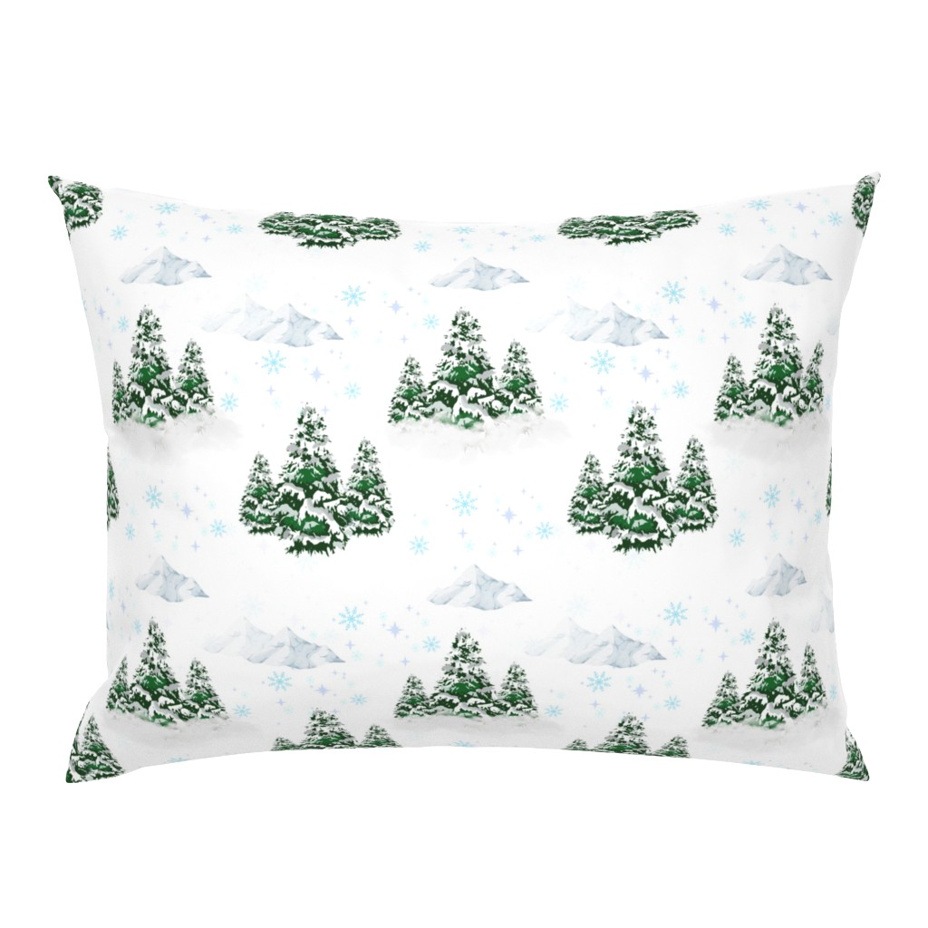 Standard Pillow Sham with a knife-edge on a white background