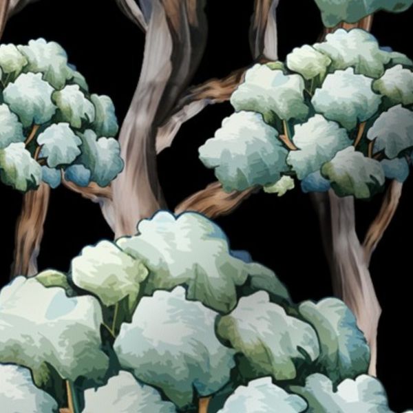 Jacob's Juniper - on Black Wallpaper