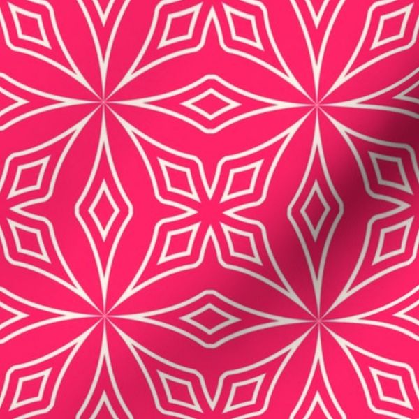 Geometric Diamond Stars - Magenta