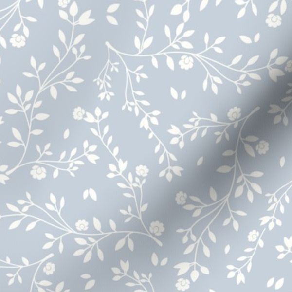 Vine Floral Botantical Blue