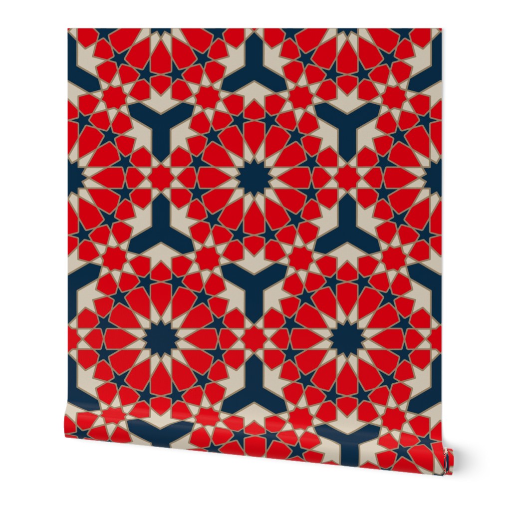 Roll of Peel and Stick wallpaper on white
