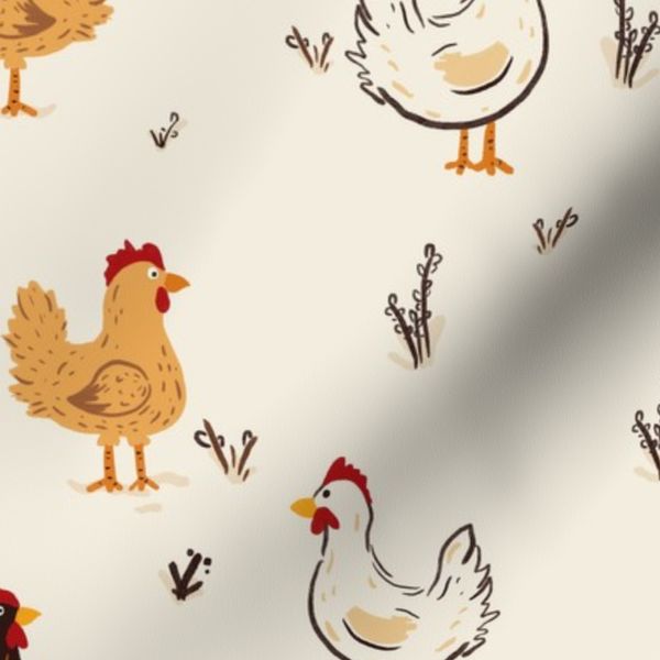 Whimsical Chickens SMALL FORMAT