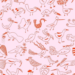Bird Pattern Pink