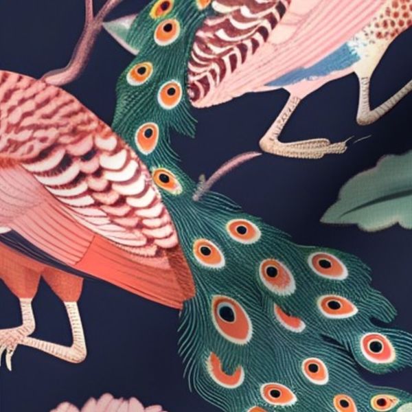 Peacock floral 12