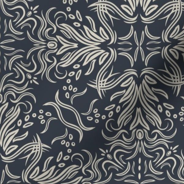 Georgiana parlor on dark charcoal gray. Large scale