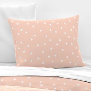 (L) Simple Hand Drawn Boho Stars Light Peach